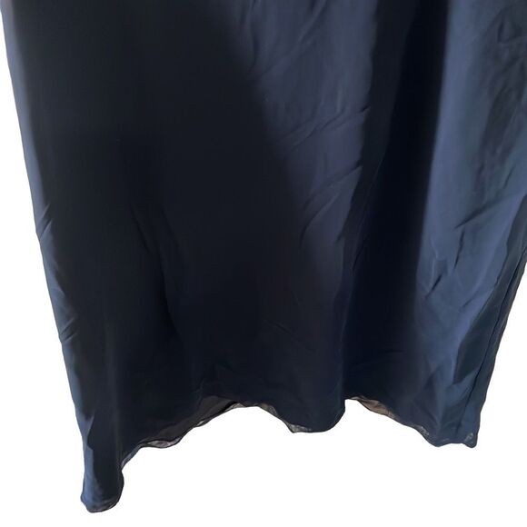 🔥 SALE 🔥 NEW Vintage Adrianna Papell Evenings Navy Blue Sleeveless Long Dress 10 - Picture 7 of 15